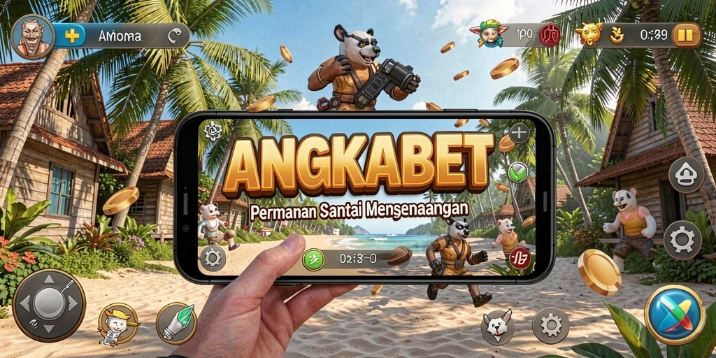 Tampilan gameplay menarik dari ANGKABET yang penuh warna.