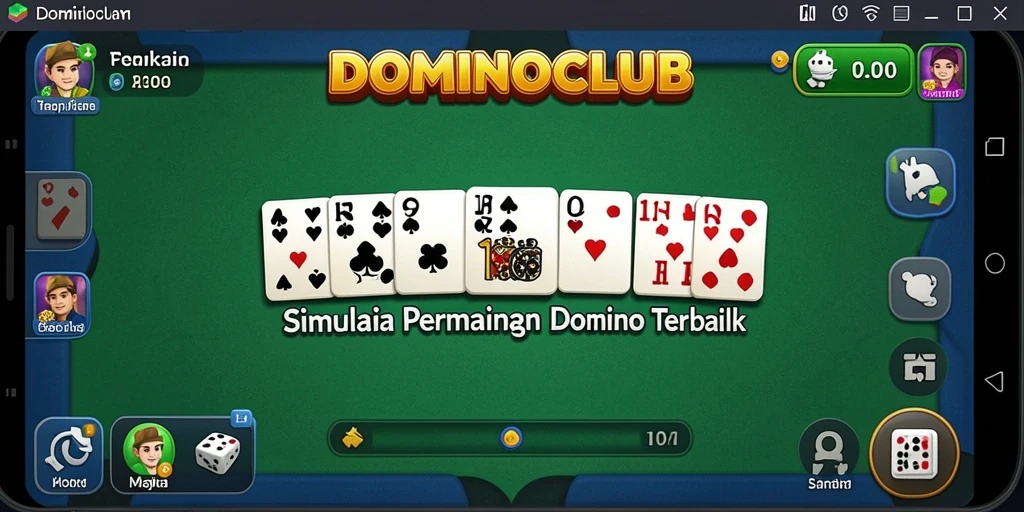 Gameplay seru di DOMINOCLUB dengan tampilan grafis yang menarik.