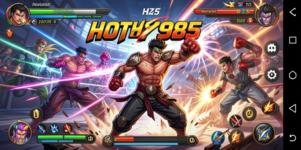Gameplay HOT985 yang seru dan menegangkan dalam pertarungan Fighting.