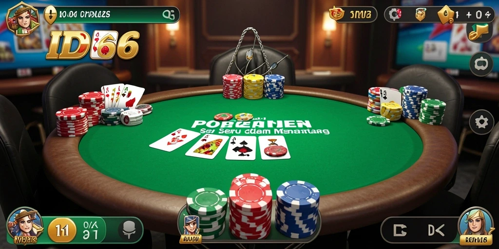 Tampilan gameplay menarik dari aplikasi Poker ID66.
