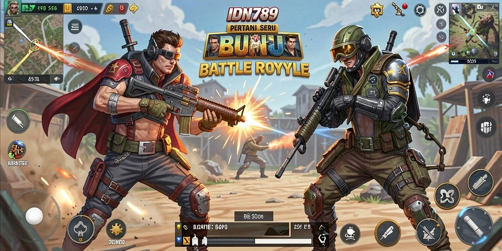 Tampilan gameplay seru di IDN789 dengan aksi Battle Royale yang mendebarkan.