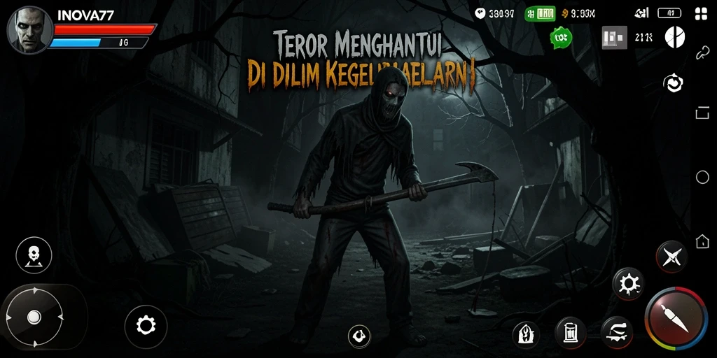 Gameplay dalam INOVA77 menampilkan suasana Horror yang mencekam.