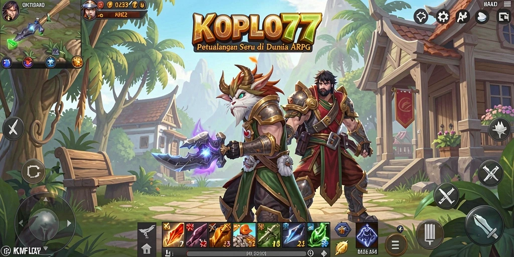 Tangkapan layar menunjukkan aksi seru gameplay KOPLO77 di dunia ARPG.