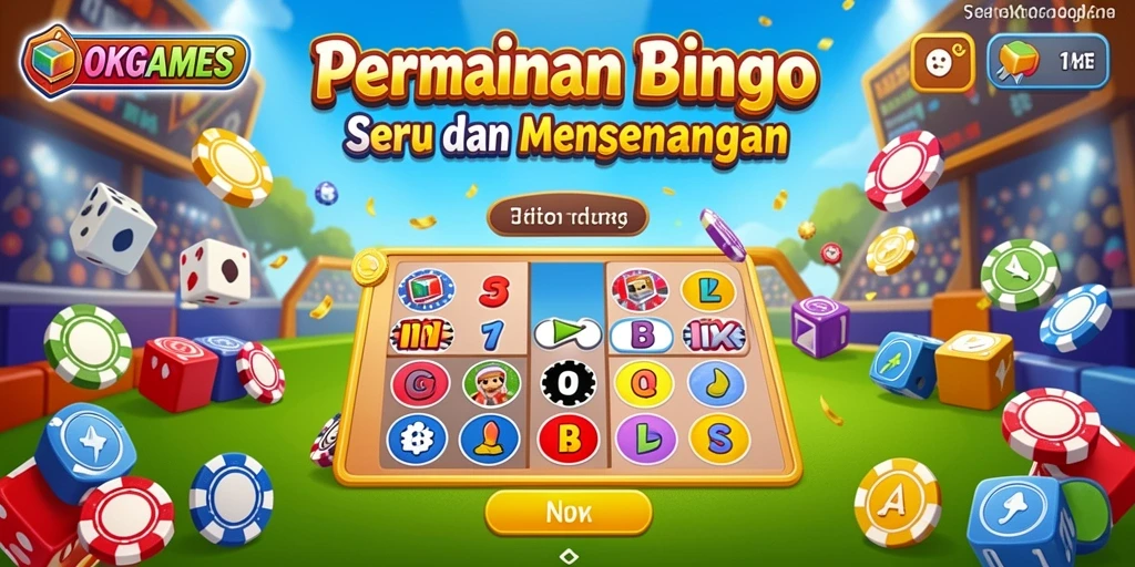Screenshot utama OKGAMES menampilkan gameplay Bingo yang mengasyikkan.