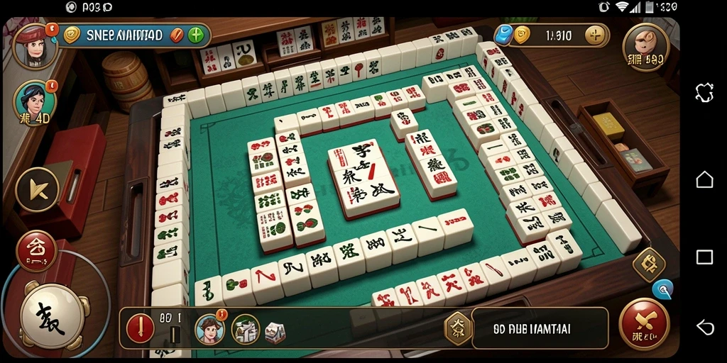 Tampilan gameplay menarik dalam SINTE4D yang menggambarkan keseruan Mahjong.
