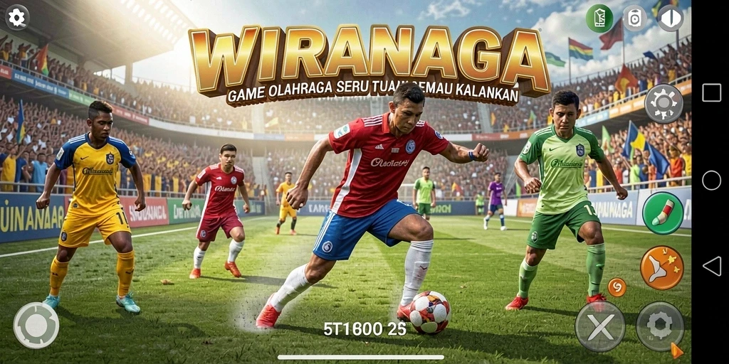 Screenshot gameplay <strong>WIRANAGA</strong> menampilkan aksi olahraga yang seru dan menghibur.